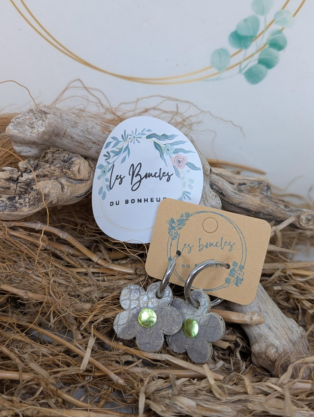 Créoles Marguerite gris 