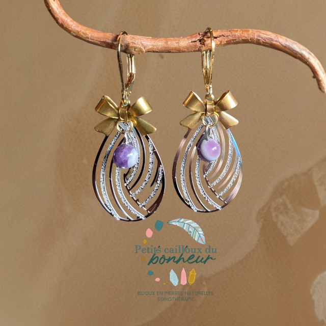 Boucles d’oreilles en améthyste 