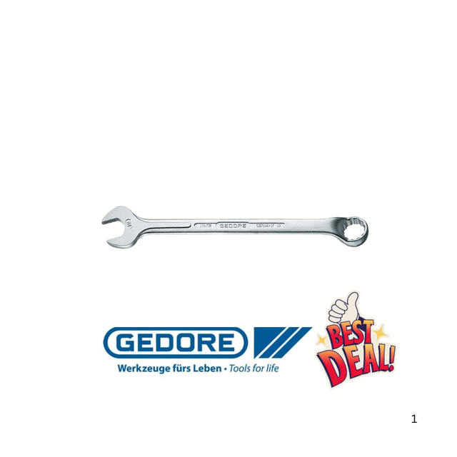 1 B RING-MAULSCHLÜSSEL MIT GLEICHEN SCHLÜSSELWEITEN metrisch 