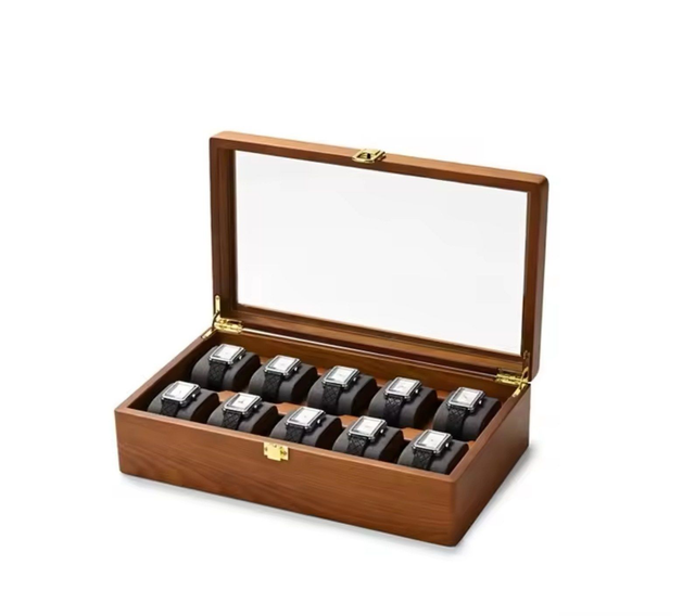 Scatola premium porta orologi in legno da 10 posti