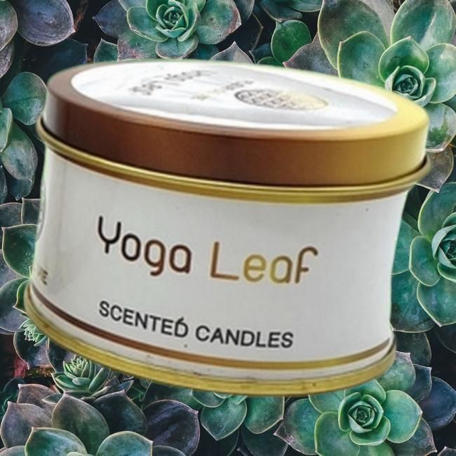Bougie &quot;Fleur de vie&quot;, Yoga leaf