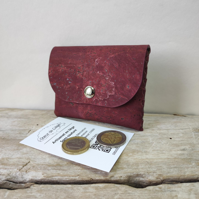 Porte monnaie Multicartes Liège Prune