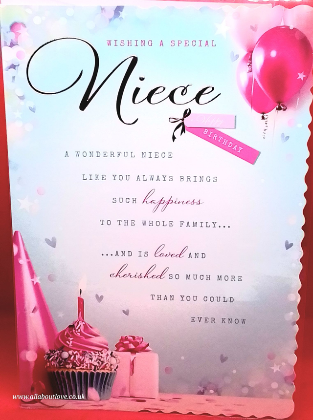 Niece Birthday Card Stunning Design 