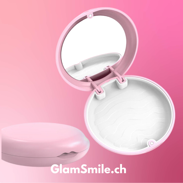 Etui de rangement pour gouttières orthodontiques invisibles avec miroir