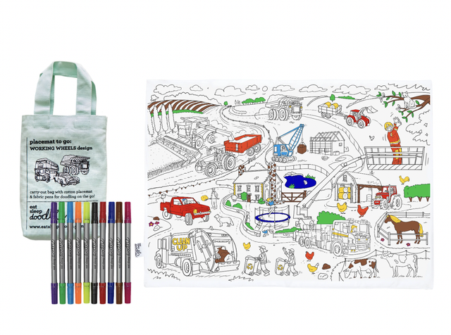 Colour and Go Placemats! Gifts for Children (available in 5 different designs)
