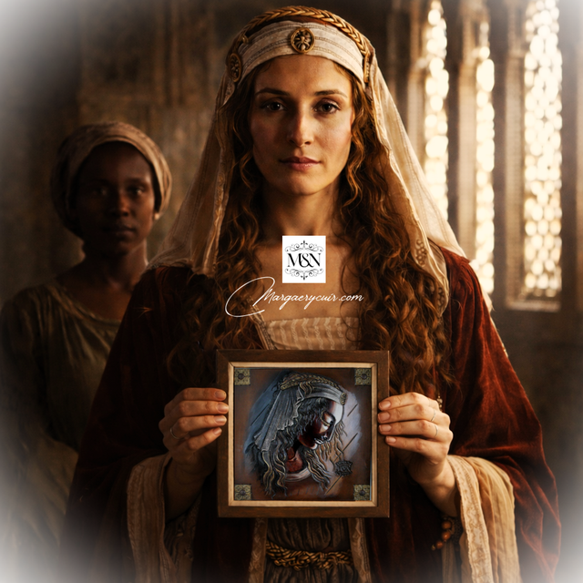 Tableau sur cuir, La princesse andalouse