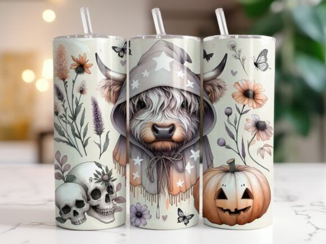 Halloween Highland Cow Tumbler 