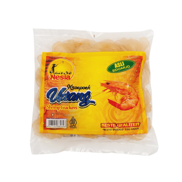 NESIA Kerupuk Udang 4 cm - Craquelin de Tapioca Saveur Crevette à frire