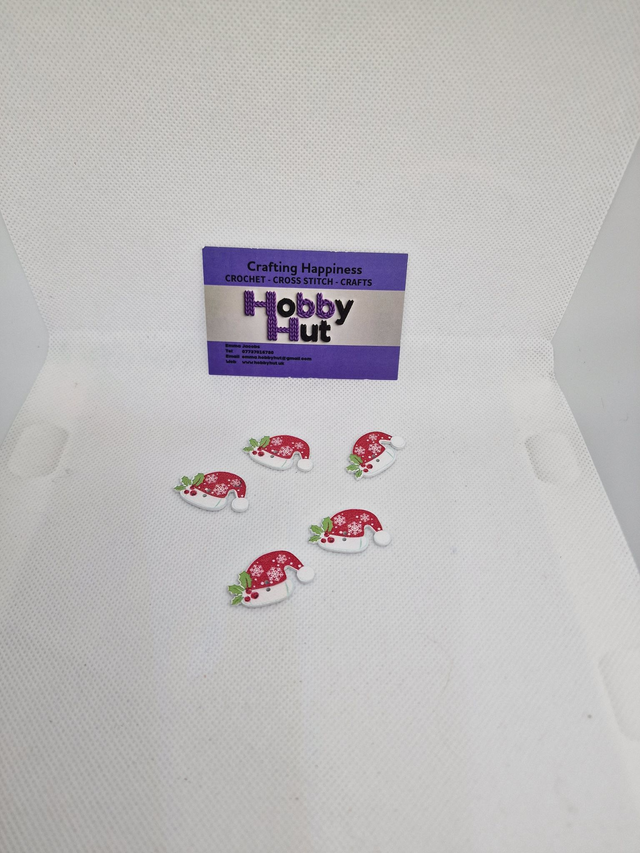 Christmas Hat Buttons