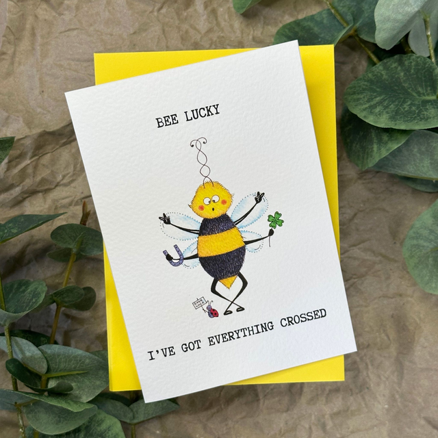 Bee Lucky - Good Luck Greeting Card
