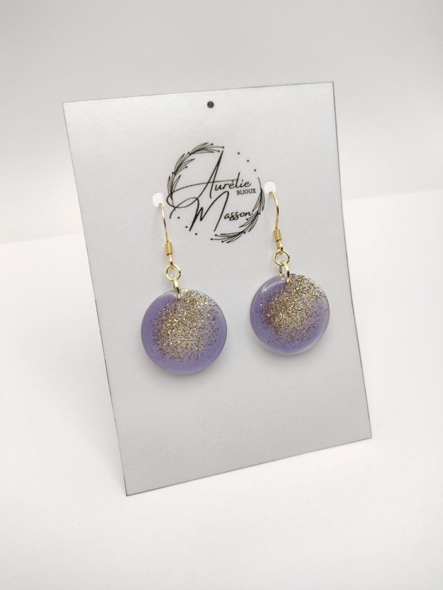 Boucles d'oreilles résine