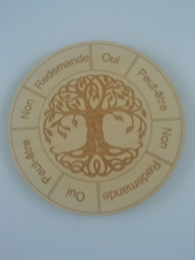 Plaque bois radiesthésie