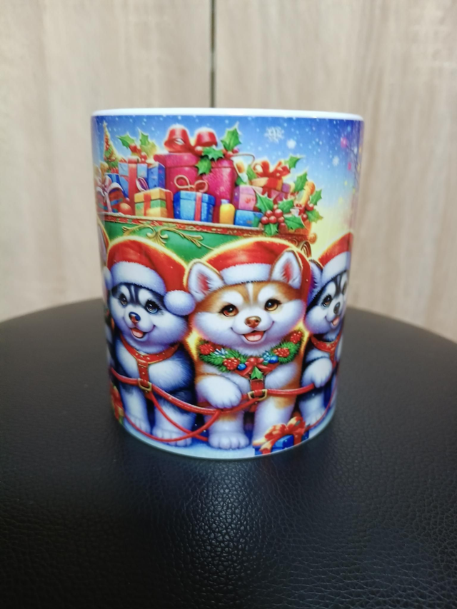 11 Oz Keramik Tasse Weihnachten Husky 325ml