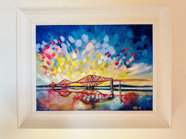 Original painting- Seascape- ‘Paint the Forth Bridge Red’ 