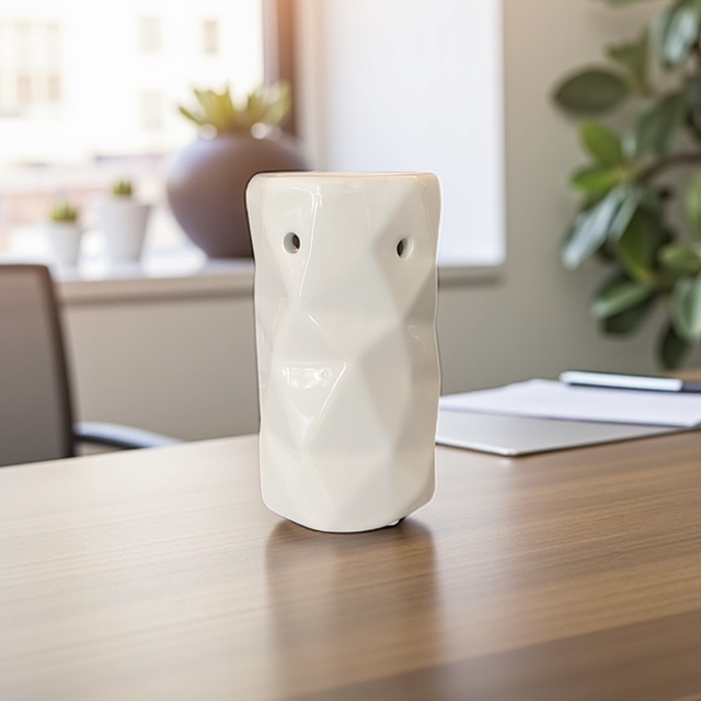 Glossy Ceramic Geometric Tea Light Burner