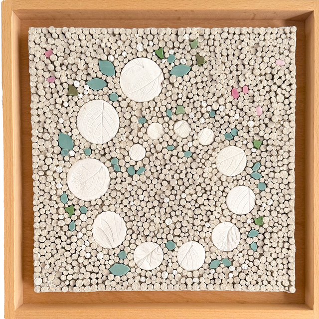 Tableau TOURBILLON, mosaïque de grès et d'argile