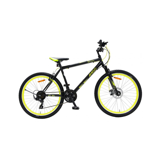 Mountainbike Next Level, 26 Zoll, 21 G, Felgenbremse, schwarz/gelb