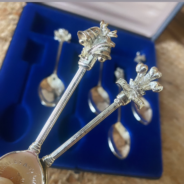 6 cuillères Diana & Prince Charles RARE