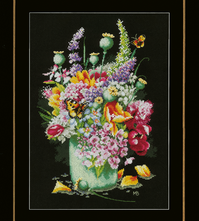 Lanarte (Marjolein Bastin) Cross Stitch Collection - 'Flower Power Bouquet'
