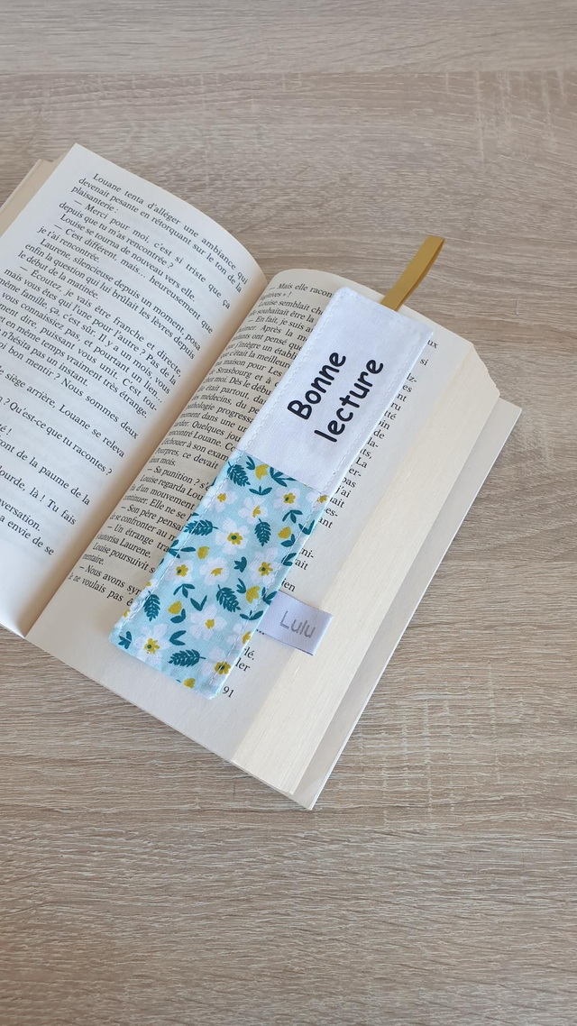 Marque pages bonne lecture vert d'eau 