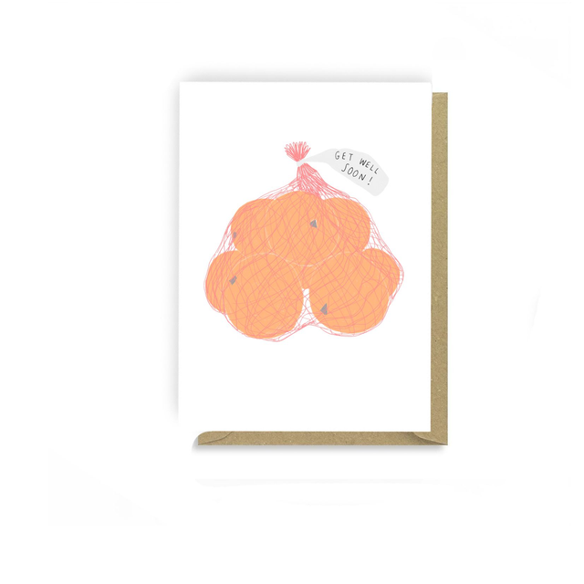 Oranges - Illustrated Get Well Card    