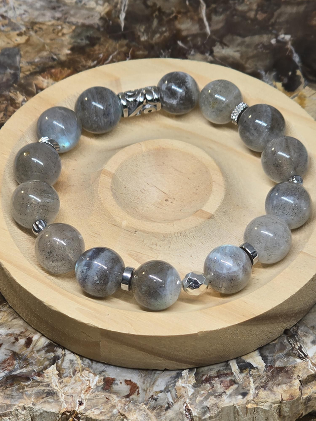 Bracelet Labradorite XL en 1,2 cm