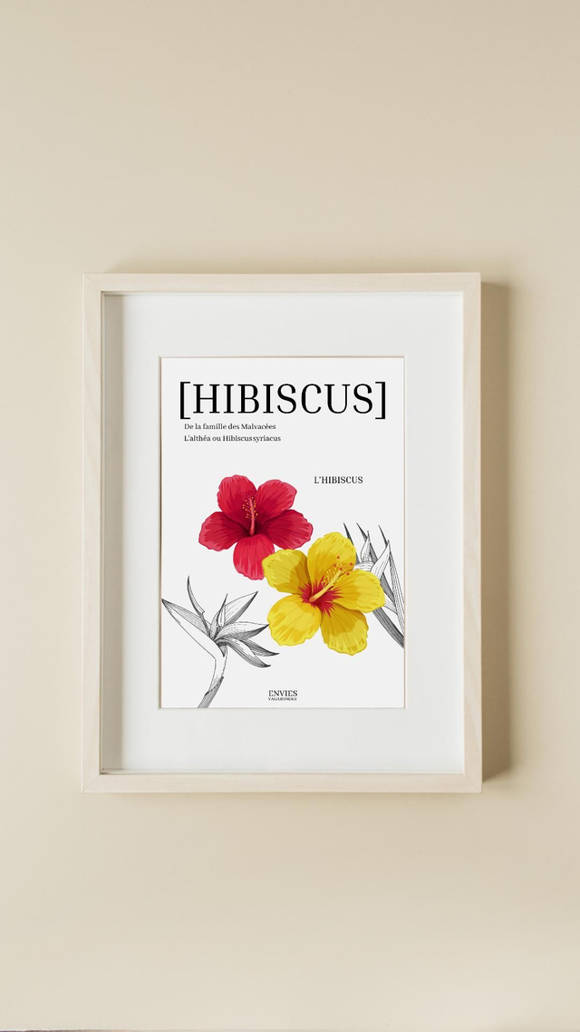 HIBISCUS Affiche décorative