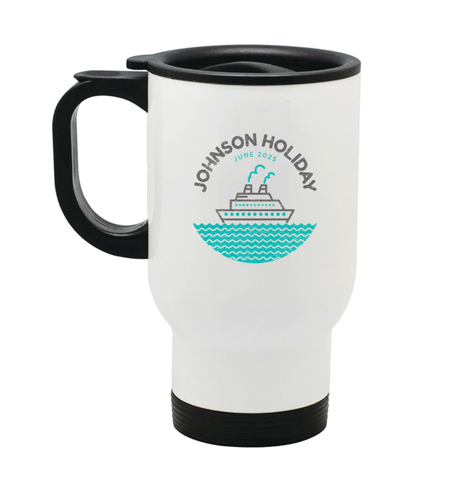 Travel Mug - 14oz Stainless Steel - White