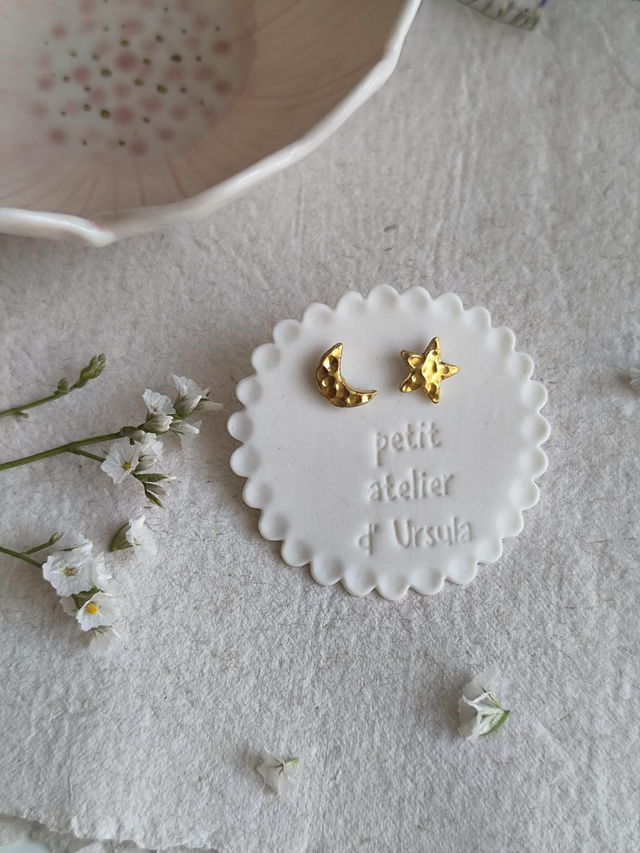 moon and star earrings