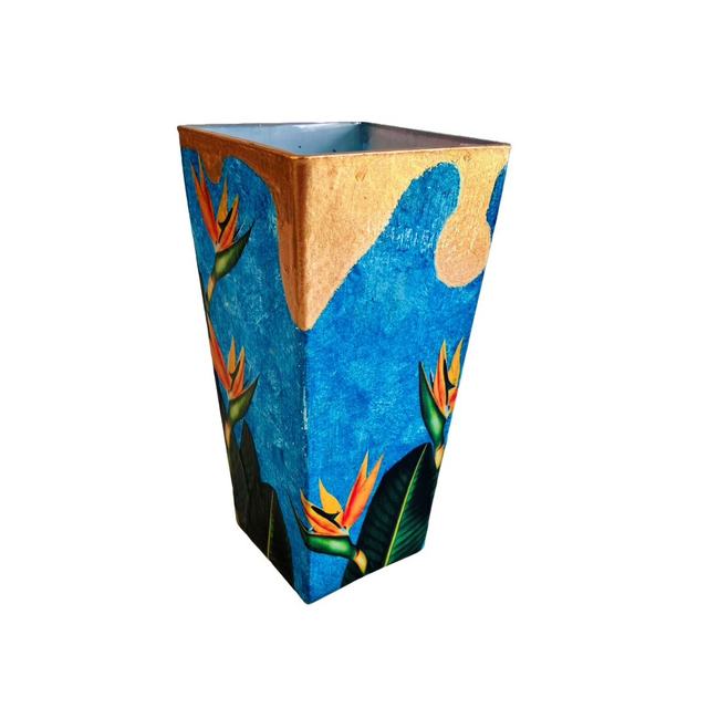 Blue “Strelitzia” Upcycled Flower Vase - House of Frisson