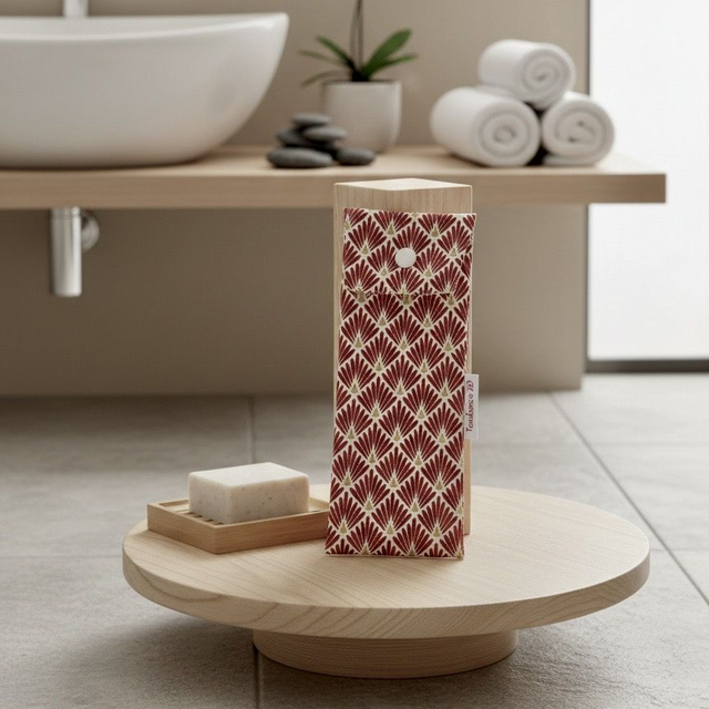 Etui brosse à dents bordeaux