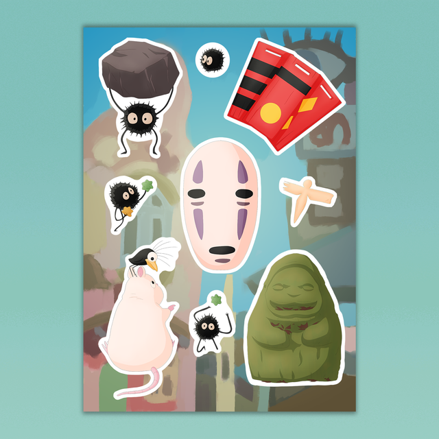 Spirited Away Vinyl Sticker Sheet