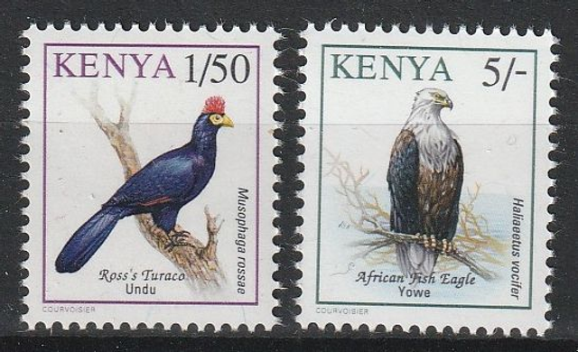 Kenya 1994 Birds,Ross's Turaco,African Fish Eagle,2 v MNH