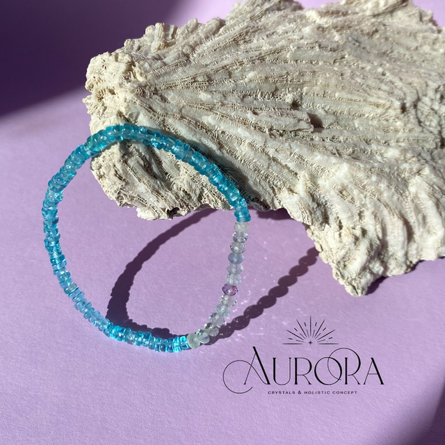 Apatit Regenbogen Fluorit Armband 4mm