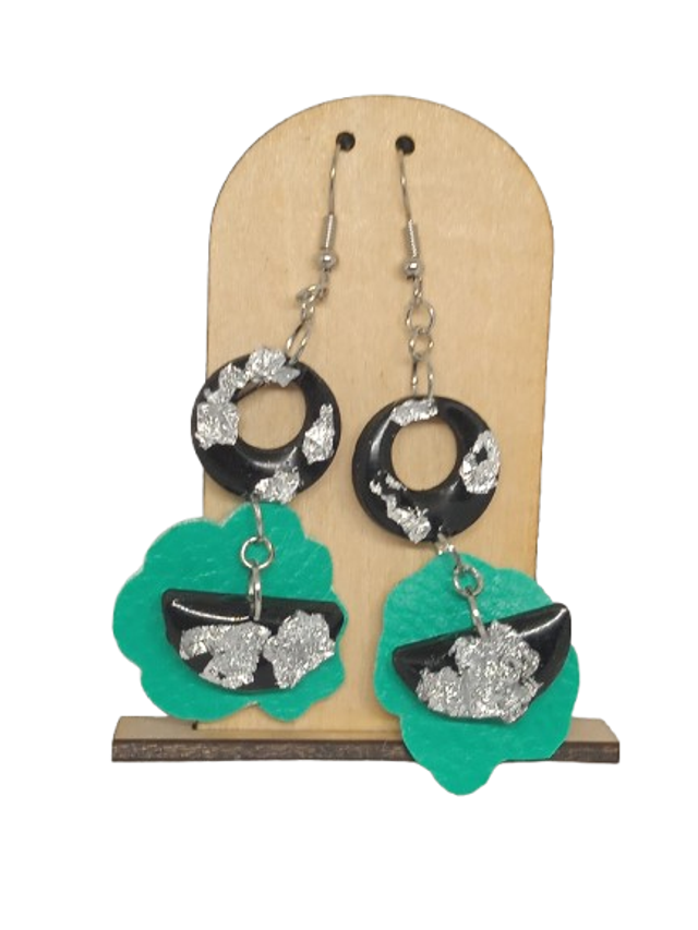 boucle d oreilles Éclats d'Argent et Nature