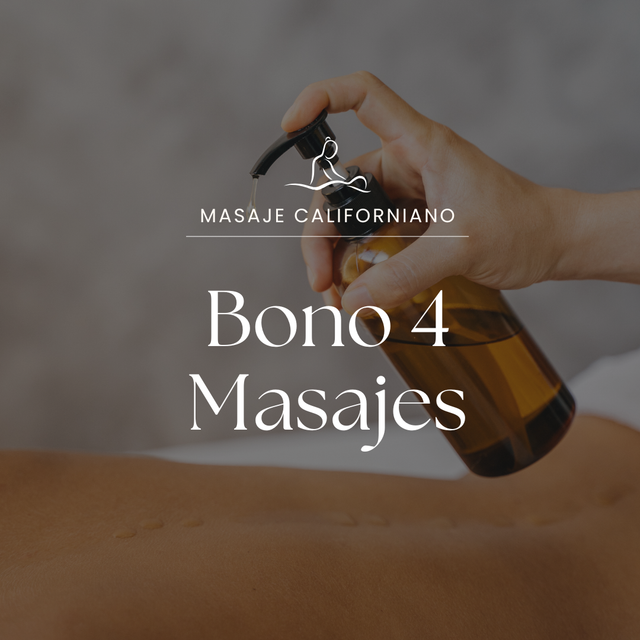Masaje Californiano - Bono 4 Masajes