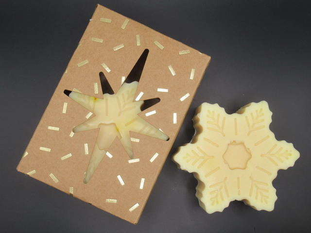 Coffret 1 savon de Noël forme "Flocon"