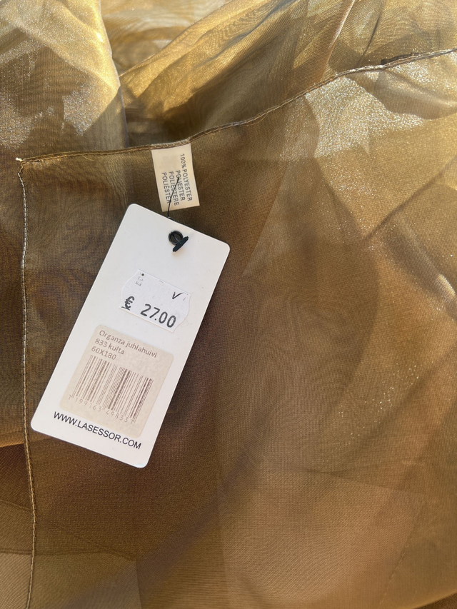 Lasessor Organza juhlahuivi 833 kulta