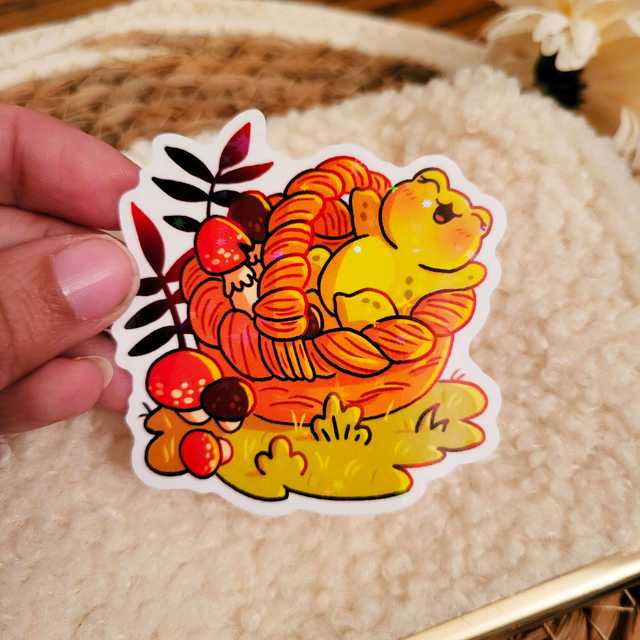 Sticker panier de champignon