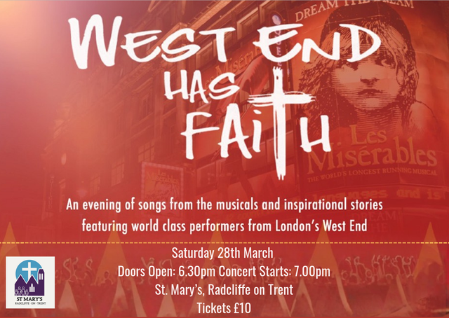 West End has Faith 28th March 18:30, St Mary's