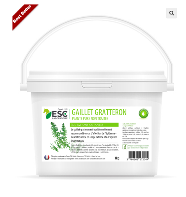 GAILLET-GRATTERON – Drainage lymphatique et démangeaisons cheval – Plante pure