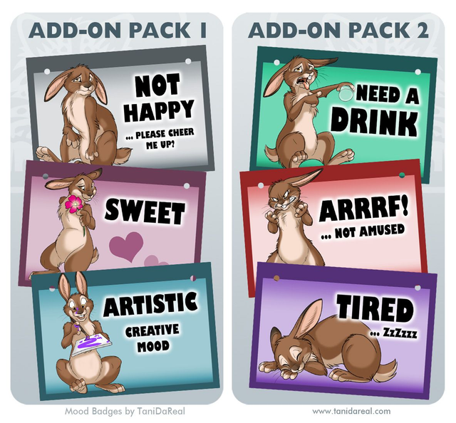 Mood Badges ADD-ONS FOREST ANIMALS
