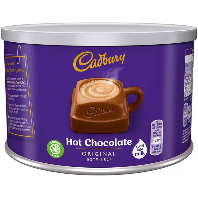 Cadbury Hot Chocolate Original Drinking Chocolate Tub 1kg