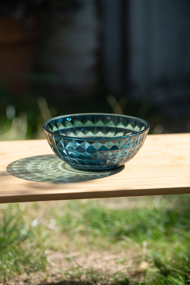 Saladier en verre bleu 💙