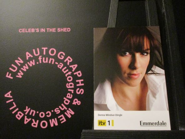 Verity Rushworth (Donna Windsor-Dingle) Original Emmerdale Yellow &amp; Black Itv1 Logo Cast Card