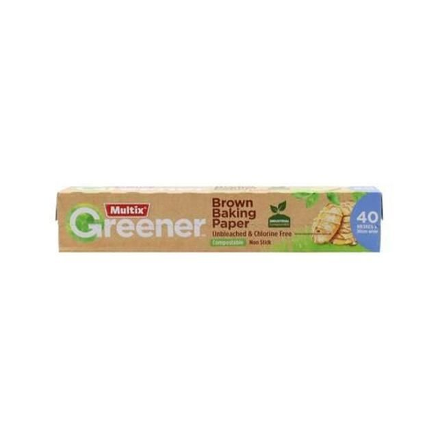 Multix Greener Brown Baking Paper 40m X 30cm