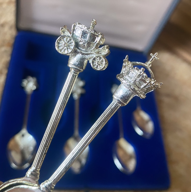 6 cuillères Diana &amp; Prince Charles RARE