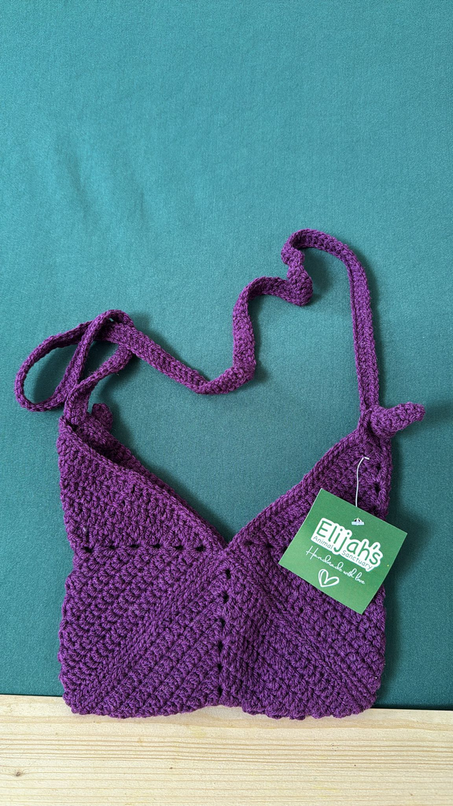 Dark Purple Large Shoulder Bag