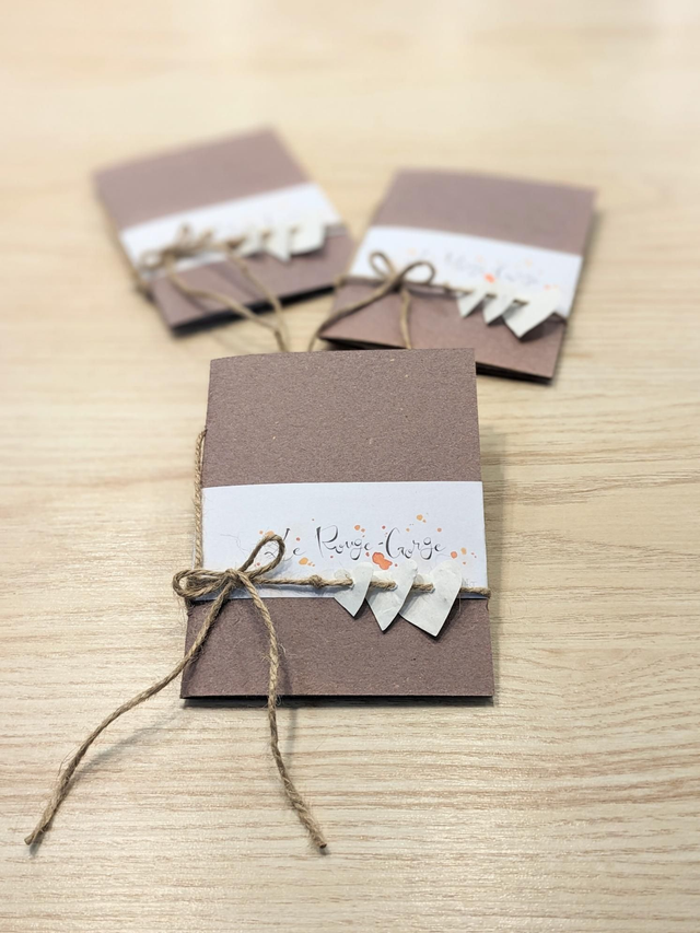 Mini-livre rouges-gorges fait-main