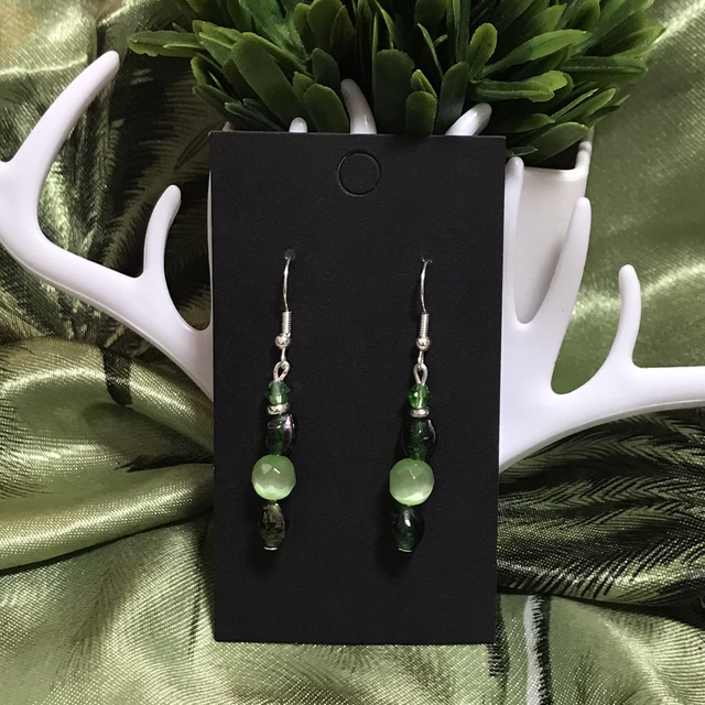 Green Dangling Earrings- GDE36